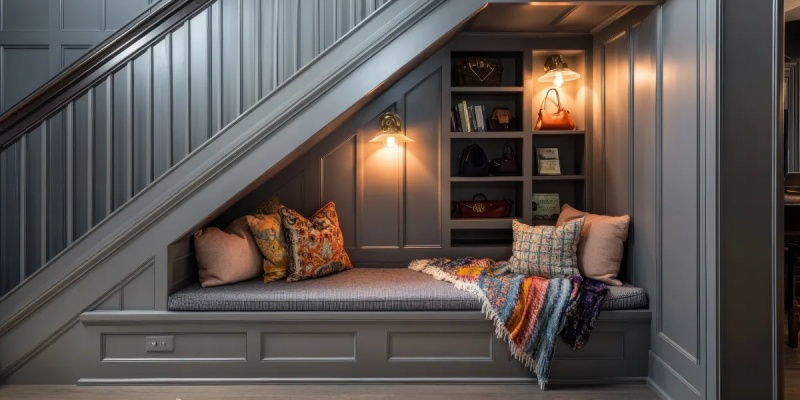 Ide desain ruang bawah tangga sebagai ruang baca - Holton Woods Ide desain ruang bawah tangga sebagai ruang baca